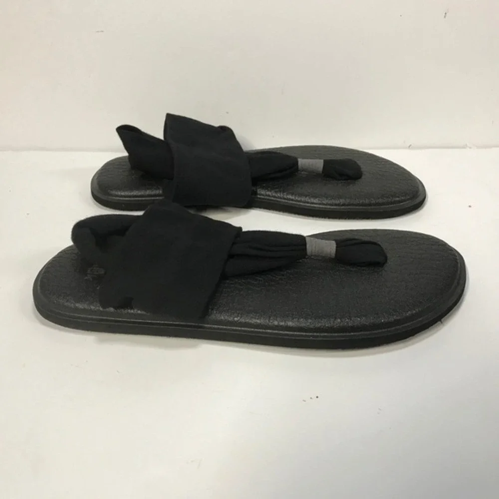 Sanuk Women's‎ Yoga Sling 2 Sandals Flip Flops Black Comfort Casual Shoes Size 7